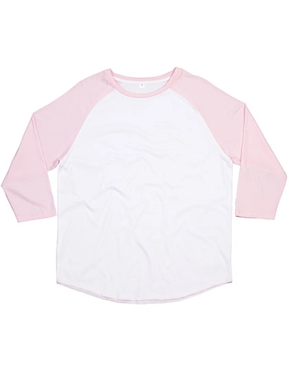Unisex Superstar Baseball T zum Besticken und Bedrucken in der Farbe Pure White-Soft Pink mit Ihren Logo, Schriftzug oder Motiv.