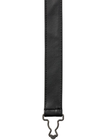 Cross Back Interchangable Apron Straps zum Besticken und Bedrucken in der Farbe Black Faux Leather mit Ihren Logo, Schriftzug oder Motiv.