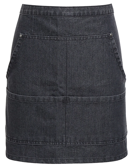 Jeans Stitch Denim Waist Apron zum Besticken und Bedrucken in der Farbe Black Denim (ca. Pantone 433) mit Ihren Logo, Schriftzug oder Motiv.