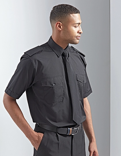 Pilot Shirt Short Sleeve zum Besticken und Bedrucken mit Ihren Logo, Schriftzug oder Motiv.