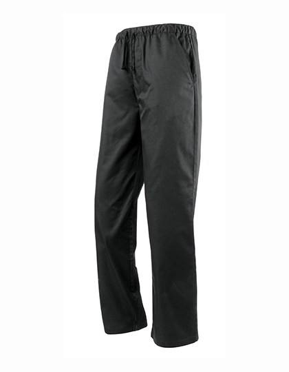 Essential Chef´s Trouser zum Besticken und Bedrucken in der Farbe Black-Black mit Ihren Logo, Schriftzug oder Motiv.