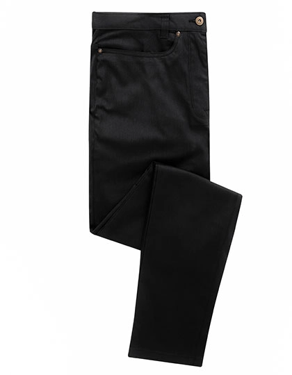 Men´s Performance Chino Jeans zum Besticken und Bedrucken in der Farbe Black mit Ihren Logo, Schriftzug oder Motiv.