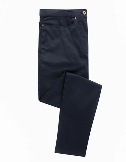 Men´s Performance Chino Jeans zum Besticken und Bedrucken in der Farbe Navy mit Ihren Logo, Schriftzug oder Motiv.