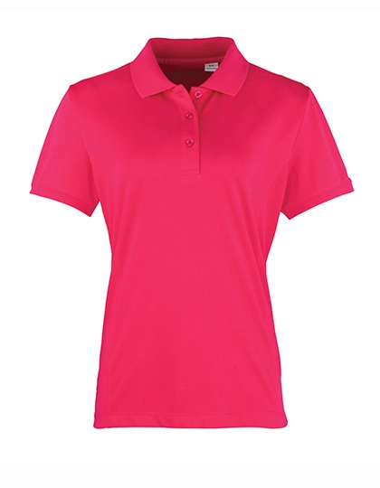 Women´s Coolchecker® Piqué Polo zum Besticken und Bedrucken in der Farbe Hot Pink (ca. Pantone 214c) mit Ihren Logo, Schriftzug oder Motiv.