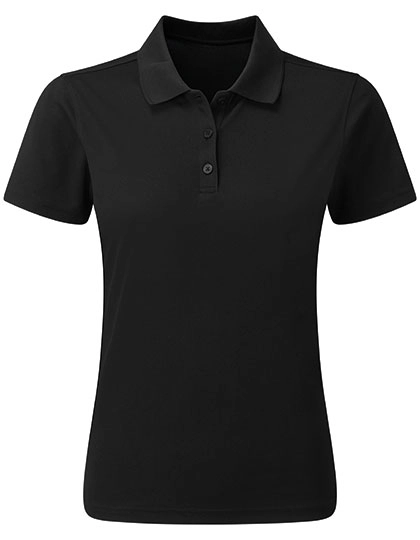 Women´s Spun-Dyed Sustainable Polo Shirt zum Besticken und Bedrucken in der Farbe Black mit Ihren Logo, Schriftzug oder Motiv.