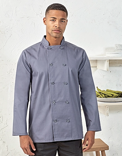 Long Sleeve Chef´s Jacket zum Besticken und Bedrucken mit Ihren Logo, Schriftzug oder Motiv.