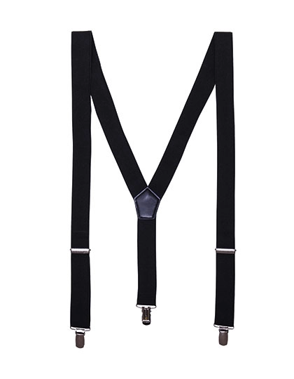 Clip On Trousers Braces/Suspenders zum Besticken und Bedrucken in der Farbe Black mit Ihren Logo, Schriftzug oder Motiv.