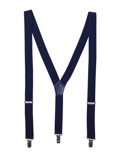Clip On Trousers Braces/Suspenders zum Besticken und Bedrucken in der Farbe Navy mit Ihren Logo, Schriftzug oder Motiv.