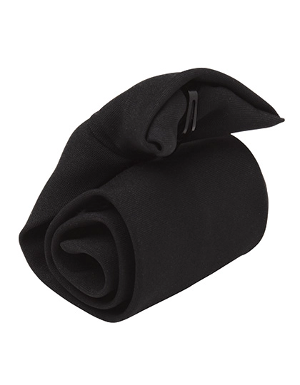 Clip-on Tie zum Besticken und Bedrucken in der Farbe Black mit Ihren Logo, Schriftzug oder Motiv.
