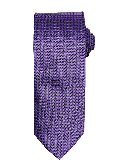 Puppy Tooth Tie zum Besticken und Bedrucken in der Farbe Purple mit Ihren Logo, Schriftzug oder Motiv.