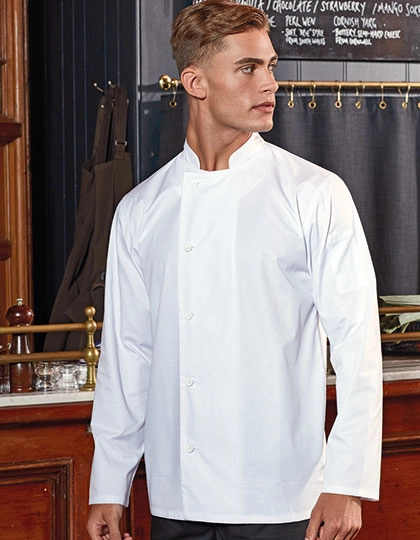 Essential Long Sleeve Chef´s Jacket zum Besticken und Bedrucken mit Ihren Logo, Schriftzug oder Motiv.