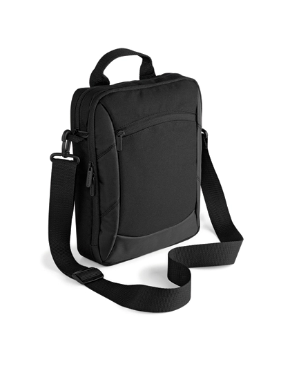 Executive Tablet Shoulder Bag zum Besticken und Bedrucken in der Farbe Black mit Ihren Logo, Schriftzug oder Motiv.
