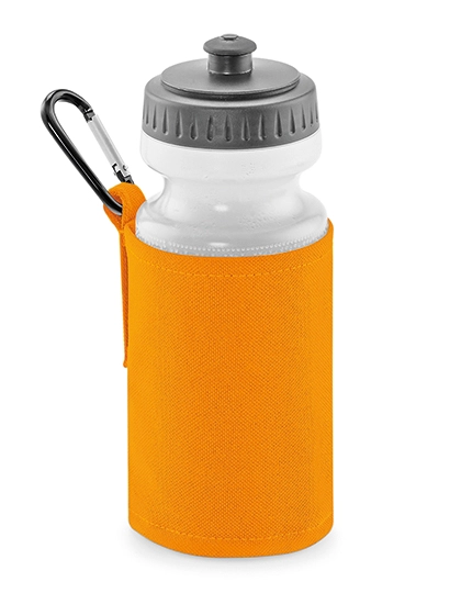 Water Bottle And Holder zum Besticken und Bedrucken in der Farbe Orange mit Ihren Logo, Schriftzug oder Motiv.