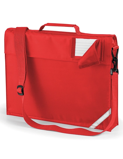 Junior Book Bag With Strap zum Besticken und Bedrucken in der Farbe Bright Red mit Ihren Logo, Schriftzug oder Motiv.