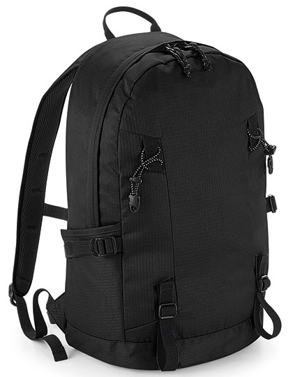 Everyday Outdoor 20L Backpack zum Besticken und Bedrucken in der Farbe Black mit Ihren Logo, Schriftzug oder Motiv.