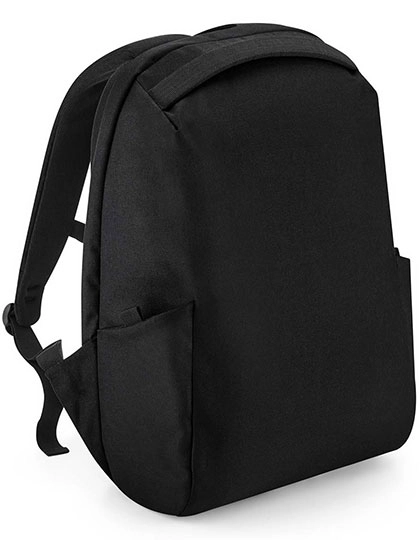Project Recycled Security Backpack Lite zum Besticken und Bedrucken in der Farbe Black mit Ihren Logo, Schriftzug oder Motiv.