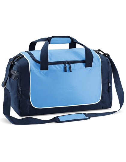Teamwear Locker Bag zum Besticken und Bedrucken in der Farbe Sky Blue-French Navy-White mit Ihren Logo, Schriftzug oder Motiv.