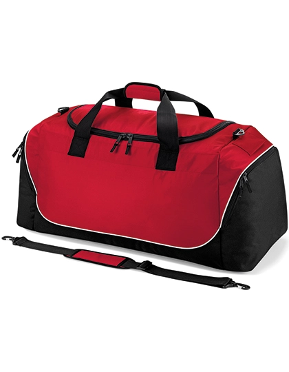 Teamwear Jumbo Kit Bag zum Besticken und Bedrucken in der Farbe Classic Red-Black-White mit Ihren Logo, Schriftzug oder Motiv.