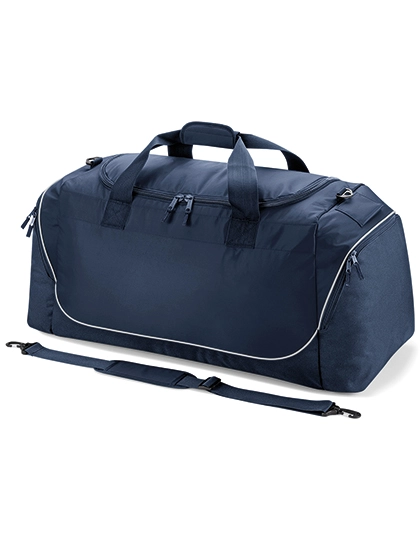 Teamwear Jumbo Kit Bag zum Besticken und Bedrucken in der Farbe French Navy-Light Grey mit Ihren Logo, Schriftzug oder Motiv.