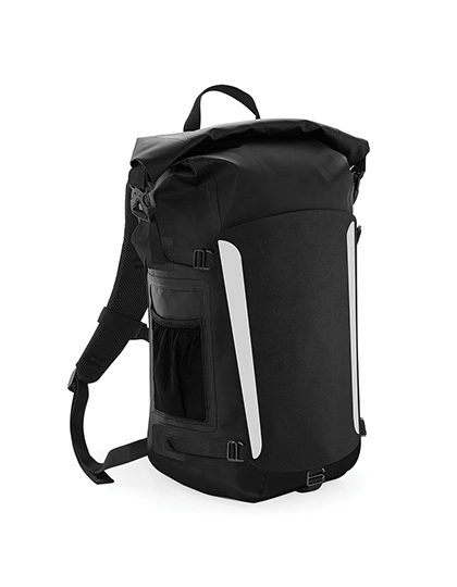 SLX® 25 Litre Waterproof Backpack zum Besticken und Bedrucken in der Farbe Black-Black mit Ihren Logo, Schriftzug oder Motiv.