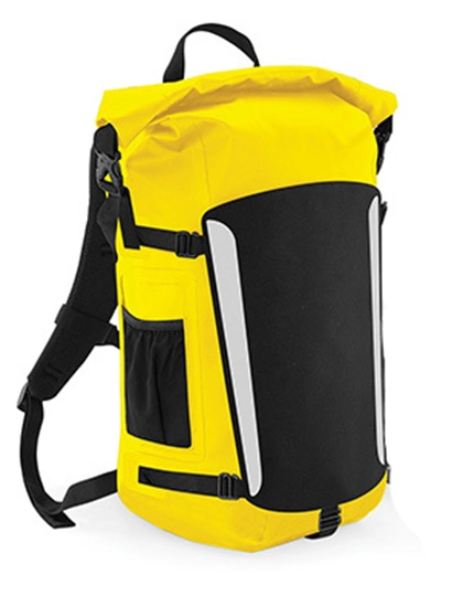 SLX® 25 Litre Waterproof Backpack zum Besticken und Bedrucken in der Farbe Yellow-Black mit Ihren Logo, Schriftzug oder Motiv.