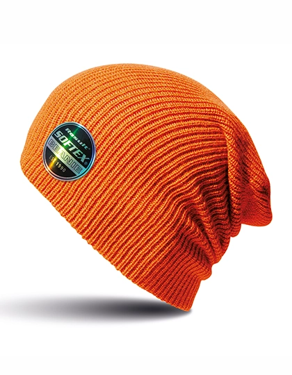 Softex® Beanie zum Besticken und Bedrucken in der Farbe Orange mit Ihren Logo, Schriftzug oder Motiv.