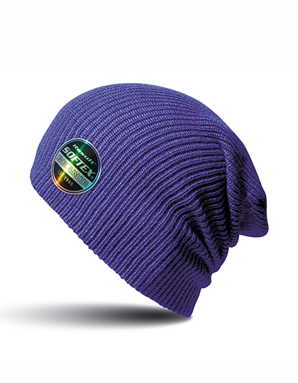 Softex® Beanie zum Besticken und Bedrucken in der Farbe Purple mit Ihren Logo, Schriftzug oder Motiv.
