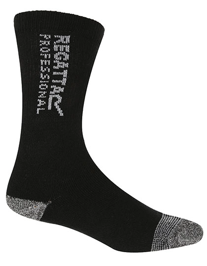 Workwear Socks (3 Pair Pack) zum Besticken und Bedrucken in der Farbe Black mit Ihren Logo, Schriftzug oder Motiv.