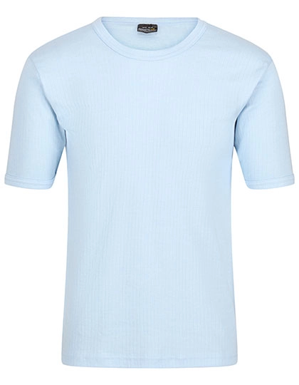 Thermal Short Sleeve Vest zum Besticken und Bedrucken in der Farbe Blue mit Ihren Logo, Schriftzug oder Motiv.