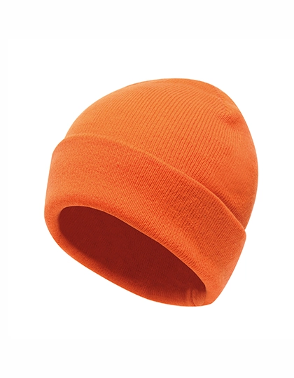 Axton - Cuffed Beanie zum Besticken und Bedrucken in der Farbe Magma Orange mit Ihren Logo, Schriftzug oder Motiv.