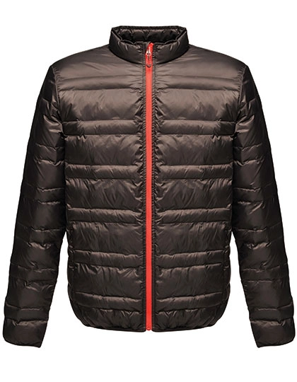 Firedown Down-Touch Padded Jacket zum Besticken und Bedrucken in der Farbe Black-Red mit Ihren Logo, Schriftzug oder Motiv.