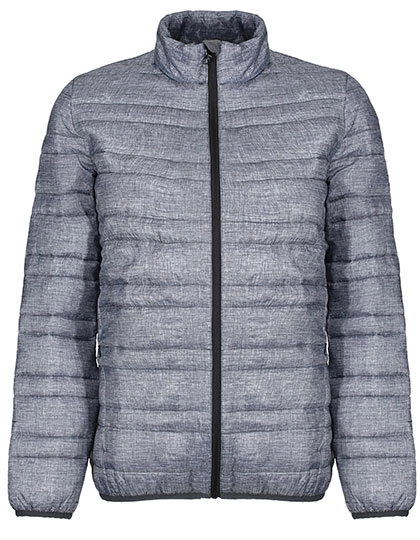 Firedown Down-Touch Padded Jacket zum Besticken und Bedrucken in der Farbe Grey Marl-Black mit Ihren Logo, Schriftzug oder Motiv.