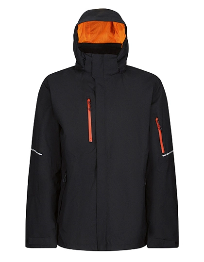 X-Pro Exosphere II Shell Jacket zum Besticken und Bedrucken in der Farbe Black-Magma Orange mit Ihren Logo, Schriftzug oder Motiv.