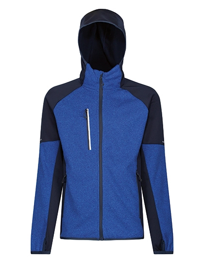 X-Pro Coldspring II Hybrid Fleece Jacket zum Besticken und Bedrucken in der Farbe Oxford Blue Marl-Navy mit Ihren Logo, Schriftzug oder Motiv.