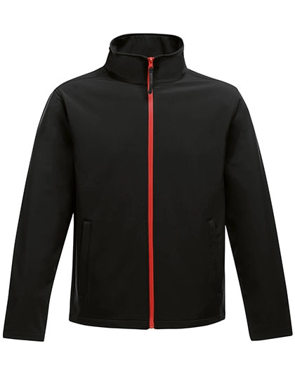 Ablaze Printable Softshell Jacket zum Besticken und Bedrucken in der Farbe Black-Classic Red mit Ihren Logo, Schriftzug oder Motiv.