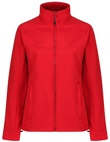 Women´s Uproar Softshell Jacket zum Besticken und Bedrucken in der Farbe Classic Red-Seal Grey (Solid) mit Ihren Logo, Schriftzug oder Motiv.