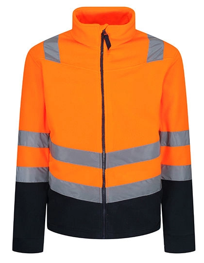 Pro Hi-Vis 250 Fleece zum Besticken und Bedrucken in der Farbe Orange-Navy mit Ihren Logo, Schriftzug oder Motiv.