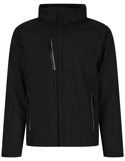 Apex Waterproof Breathable Softshell Jacket zum Besticken und Bedrucken in der Farbe Black mit Ihren Logo, Schriftzug oder Motiv.