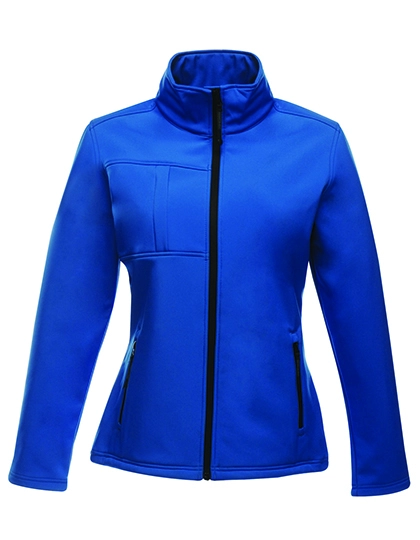 Women´s Softshell Jacket - Octagon II zum Besticken und Bedrucken in der Farbe Oxford Blue-Black mit Ihren Logo, Schriftzug oder Motiv.