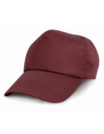 Junior Cotton Cap zum Besticken und Bedrucken in der Farbe Burgundy mit Ihren Logo, Schriftzug oder Motiv.