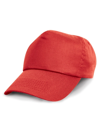 Junior Cotton Cap zum Besticken und Bedrucken in der Farbe Red mit Ihren Logo, Schriftzug oder Motiv.