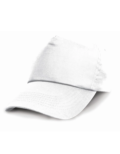 Junior Cotton Cap zum Besticken und Bedrucken in der Farbe White mit Ihren Logo, Schriftzug oder Motiv.