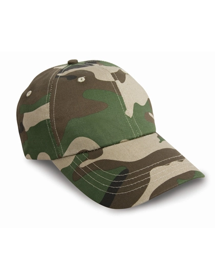 Heavy Cotton Drill Pro Style Cap zum Besticken und Bedrucken in der Farbe Camouflage mit Ihren Logo, Schriftzug oder Motiv.