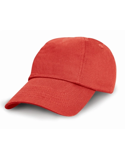 Junior Low Profile Cotton Cap zum Besticken und Bedrucken in der Farbe Red mit Ihren Logo, Schriftzug oder Motiv.