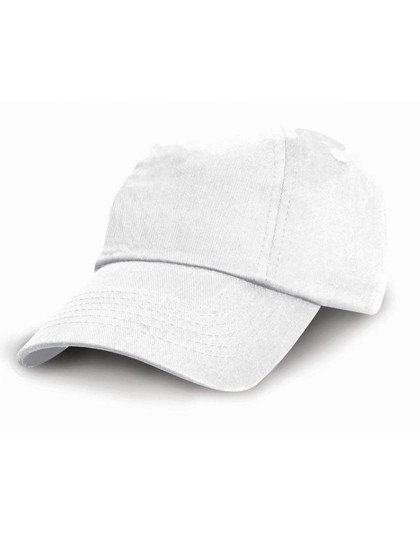 Junior Low Profile Cotton Cap zum Besticken und Bedrucken in der Farbe White mit Ihren Logo, Schriftzug oder Motiv.