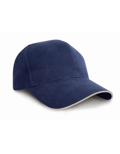 Pro-Style Heavy Cotton Cap zum Besticken und Bedrucken in der Farbe Navy-Natural mit Ihren Logo, Schriftzug oder Motiv.
