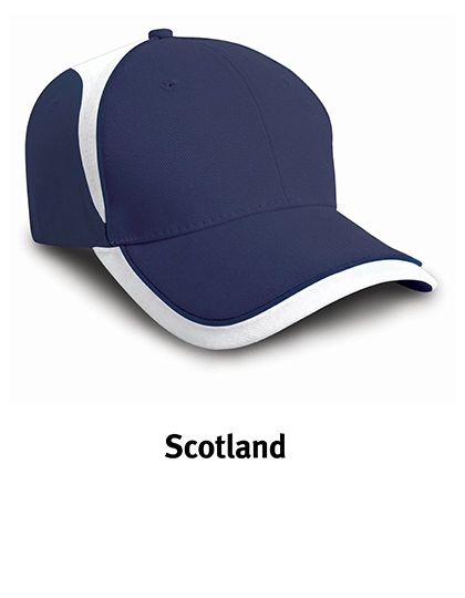 National Cap zum Besticken und Bedrucken in der Farbe Scotland Navy-White mit Ihren Logo, Schriftzug oder Motiv.