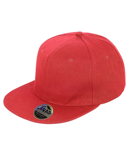 Bronx Original Flat Peak Snapback Cap zum Besticken und Bedrucken in der Farbe Red mit Ihren Logo, Schriftzug oder Motiv.