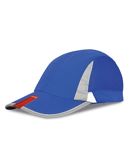 Sport Cap zum Besticken und Bedrucken in der Farbe Royal-White mit Ihren Logo, Schriftzug oder Motiv.