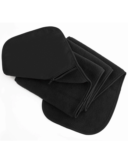 Polartherm™ Scarf With Zip Pocket zum Besticken und Bedrucken in der Farbe Black mit Ihren Logo, Schriftzug oder Motiv.